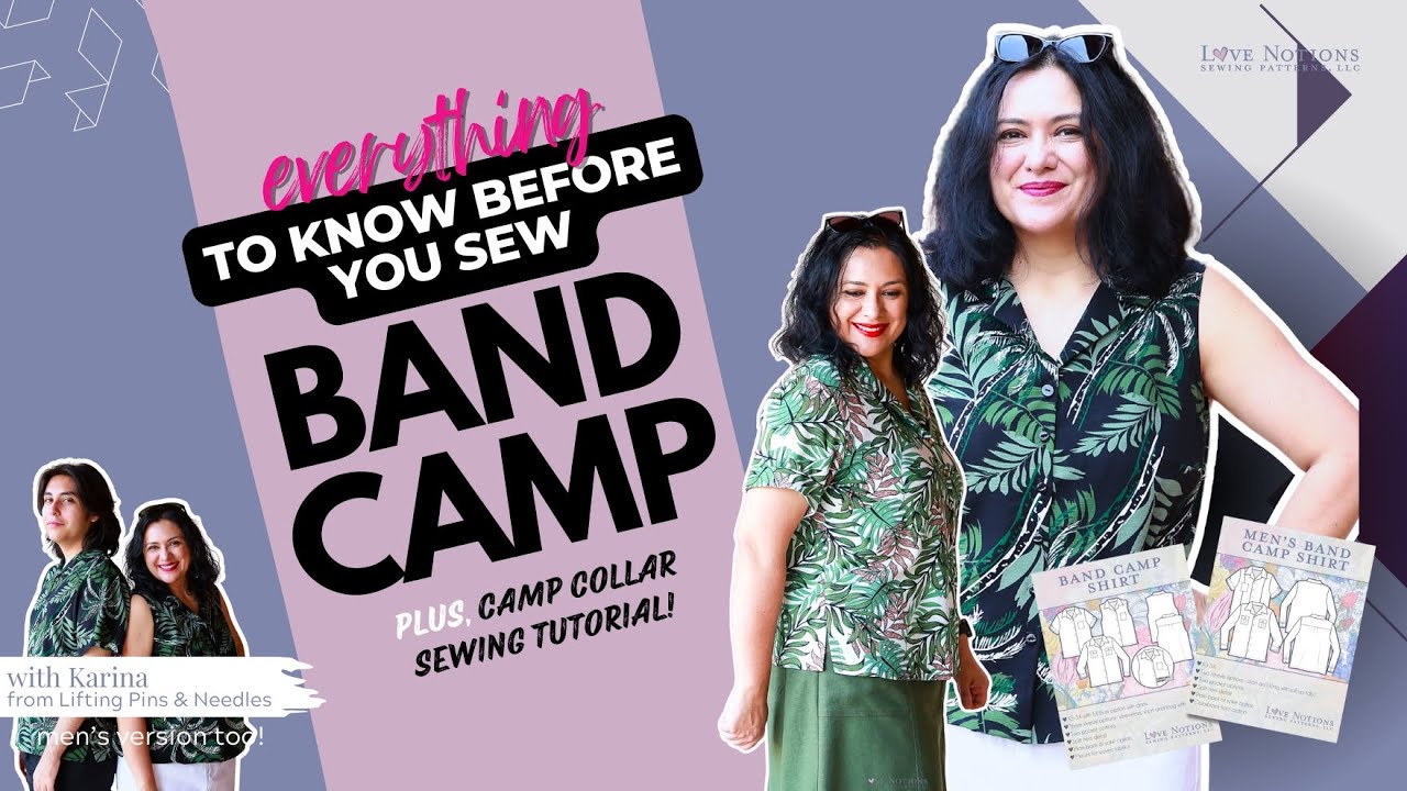 NEW✨Band Camp shirts ladies & men!👕 Review & fun CAMP COLLAR tutorial 🎥✂️ Ft Lifting Pins & Needles