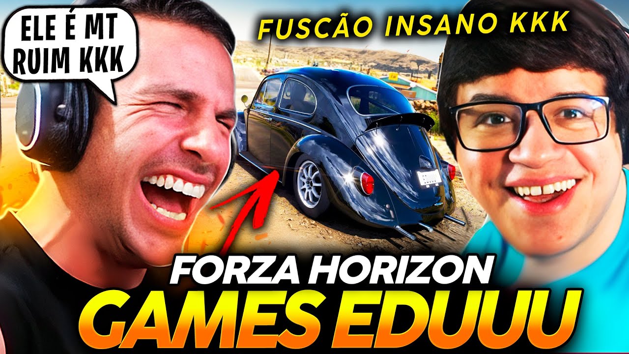 SUPER XANDÃO REAGINDO AO GAMES EDUUU - FUSCÃO INSANO NO FORZA HORINZON 5 + NISSAN GTR R35 NO NFS