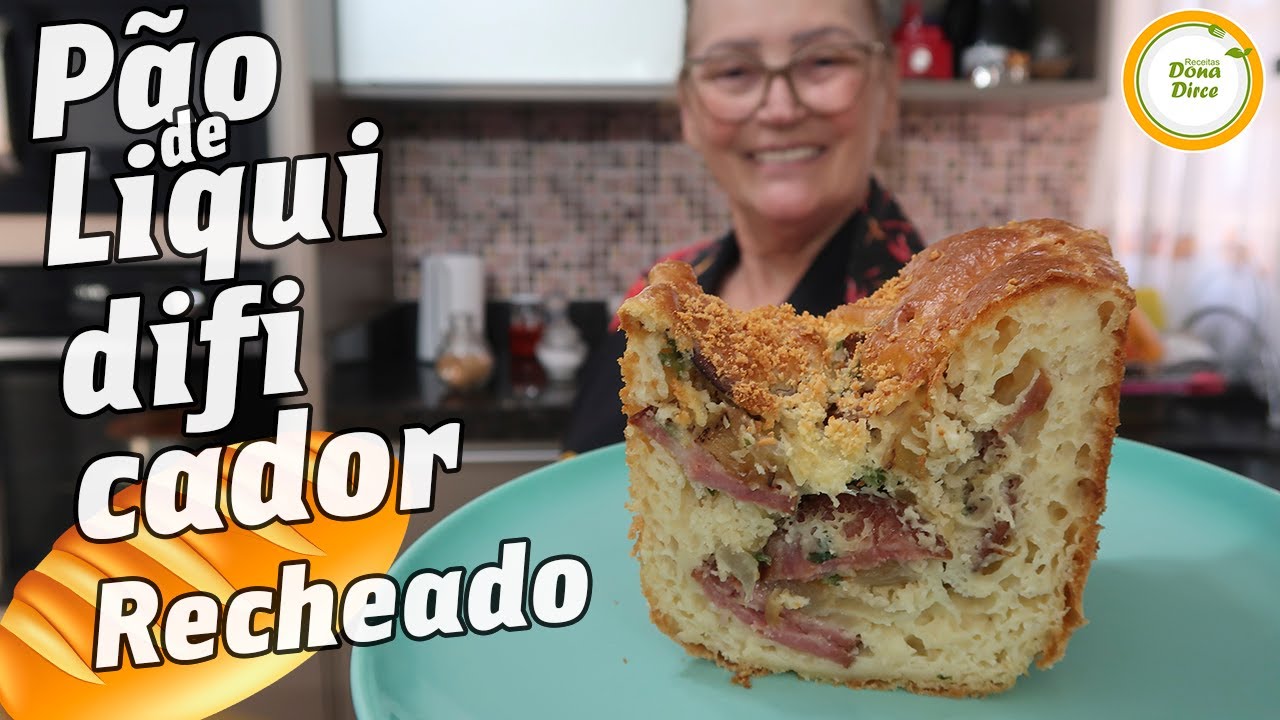 QUE TAL UM PÃO FÁCIL!!! PÃO DE LIQUIDIFICADOR RECHEADO #843