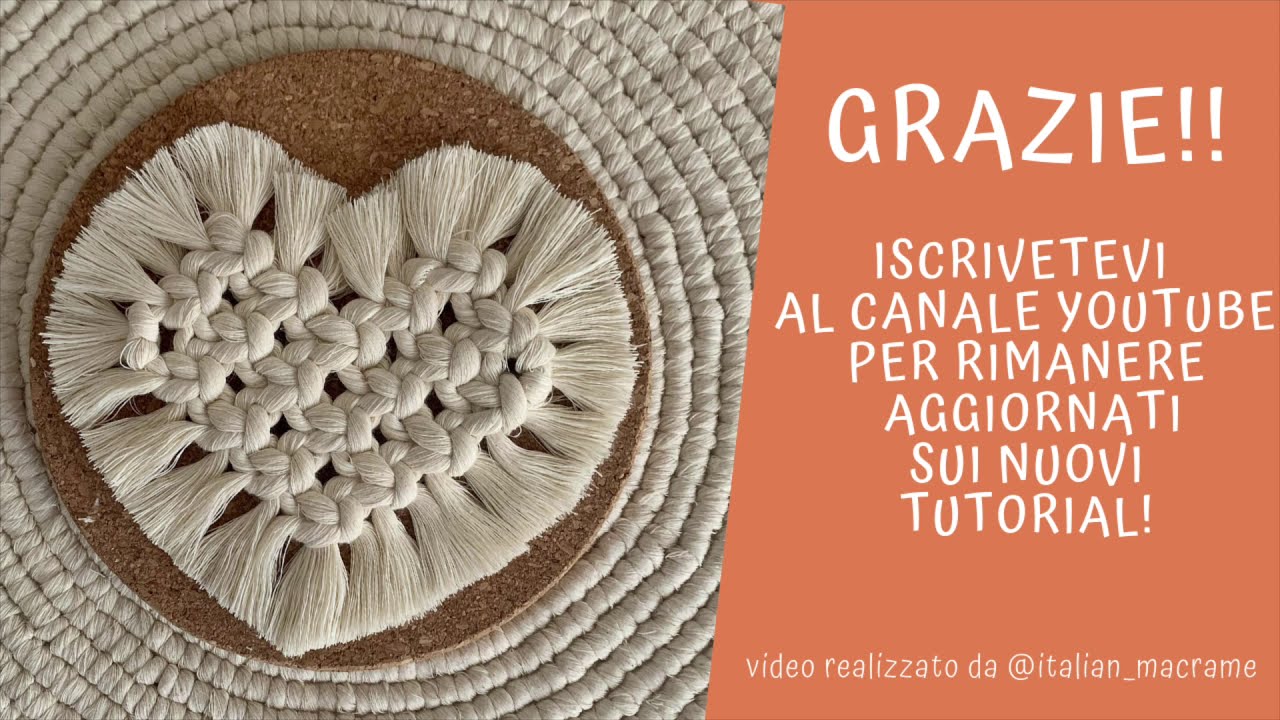 Tutorial in italiano - Cuore in macramè