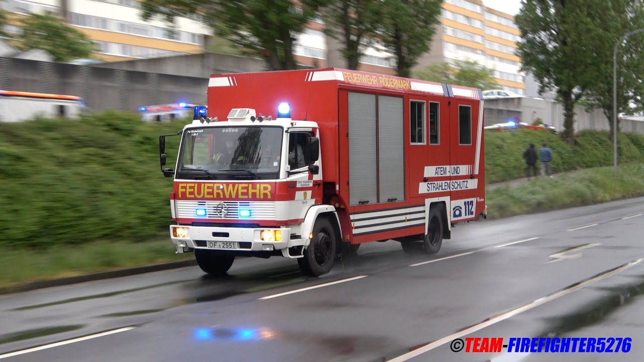[F3Y Feuer in der China Mauer] Einsatzfahrten zum Hochhausbrand in der China Mauer Rodgau