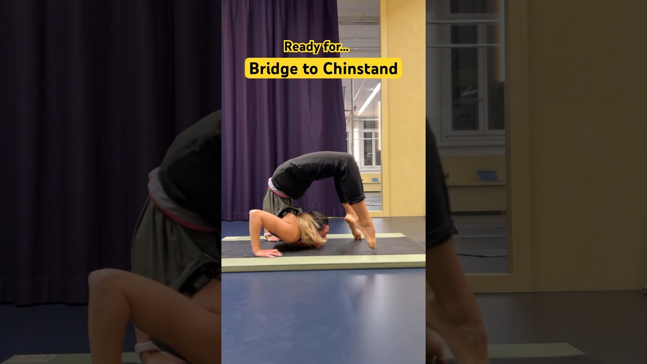 Contortion Skills: Chin stand/ chest stand from the Bridge pose ‼️ #contortion #flexibilitytraining