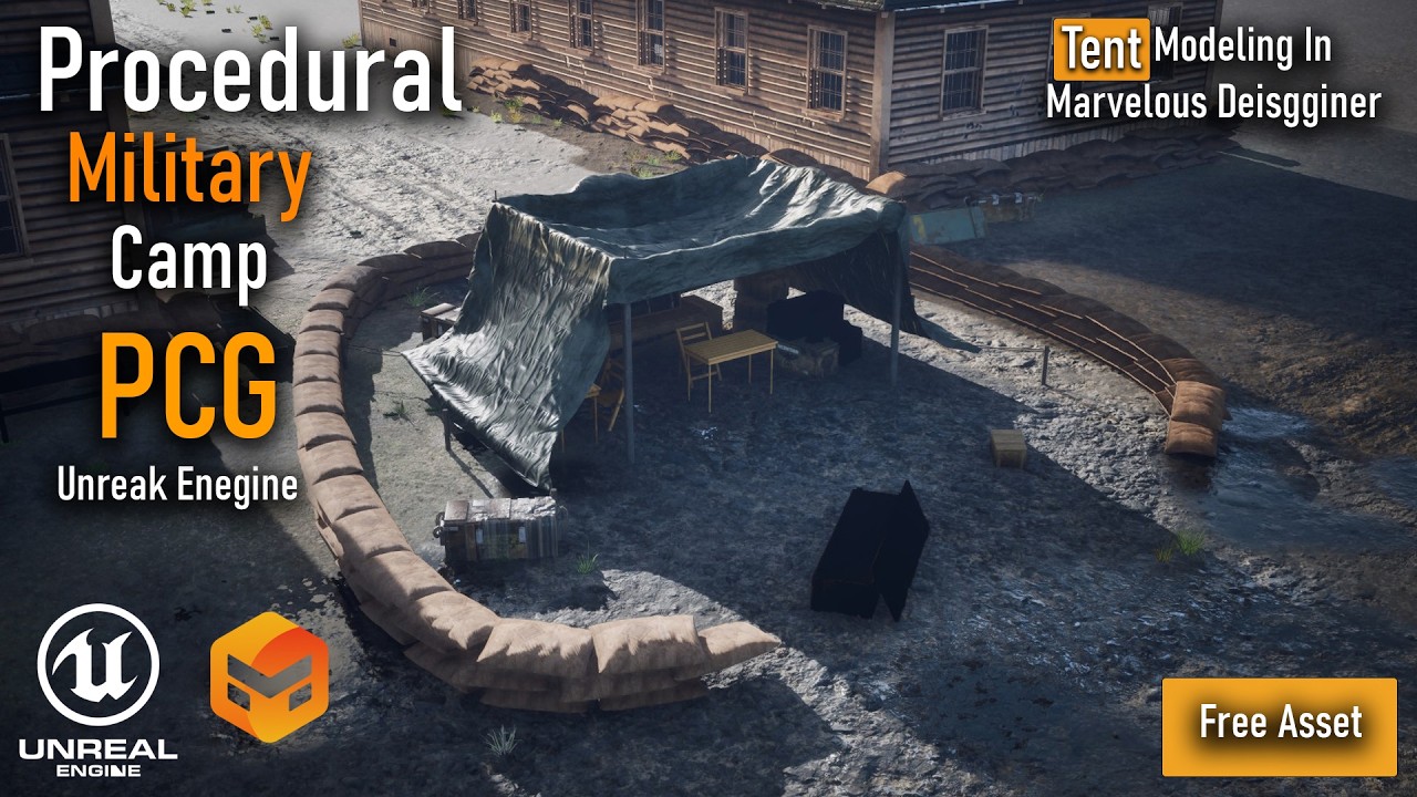 Building a Narrative Military Camp with PCG in Unreal Engine 5 #unrealengine #pcg