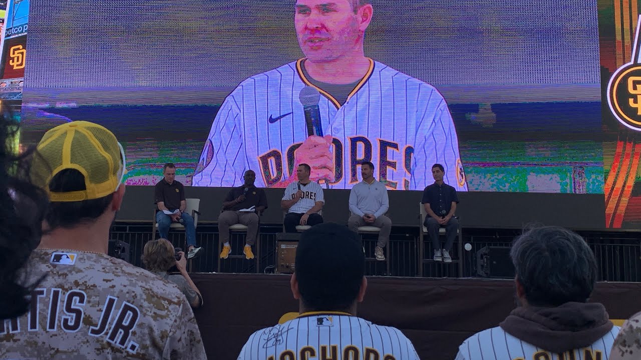 Padres GM AJ Preller & New Manager Craig Stammen at the 2026 FanFest