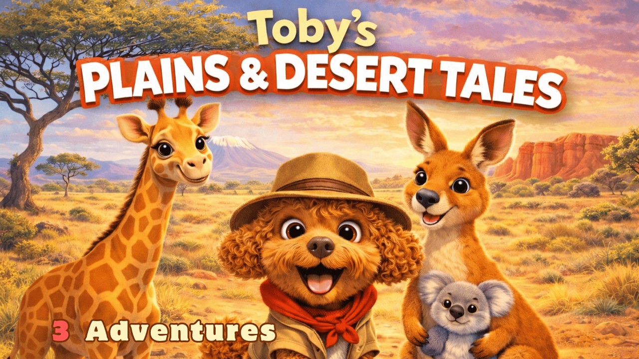 Toby’s Plains & Desert Tales 🦒🦘 | Savanna & Desert Adventure for Kids