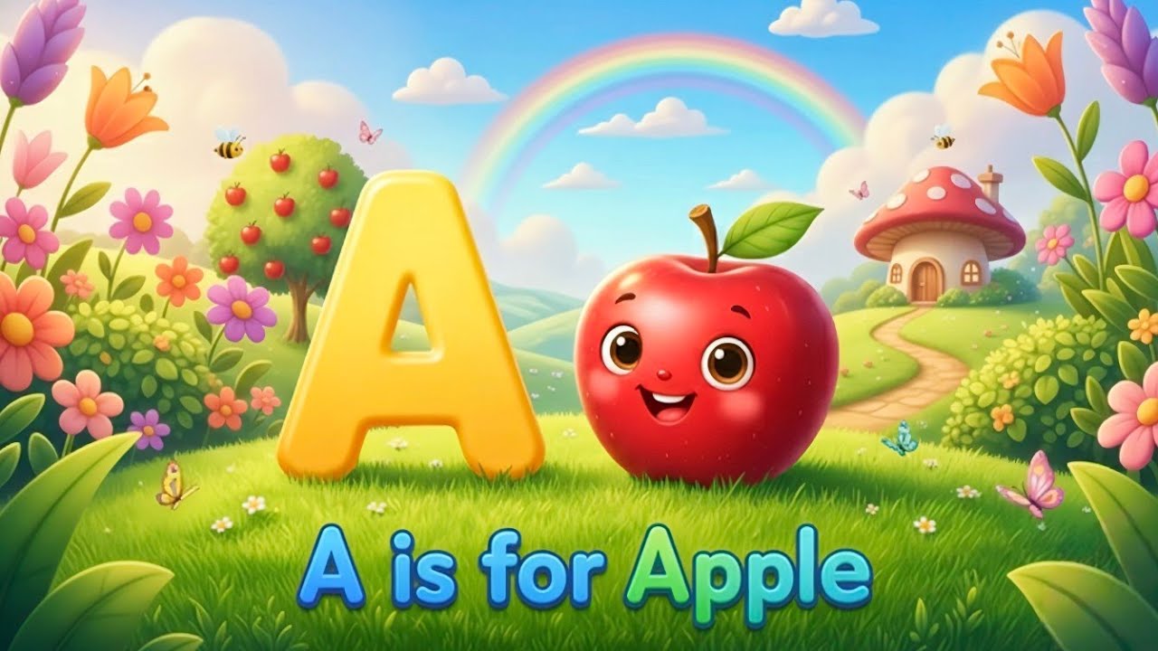 A for apple B for ball | Phonics song | Abcd Rhymes | Nursery Rhymes | Trend Study #abcd #aforapple