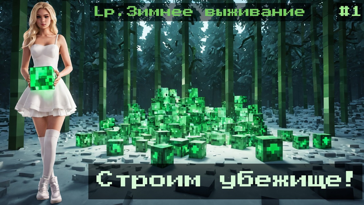 Lp. Зимнее выживание | #1 | Строим убежище! | #майнкрафт #летсплей #майнкрафтвыживание #сервер