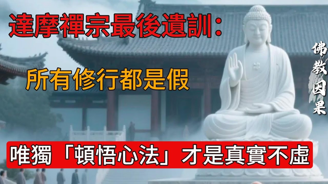 達摩禪宗最後遺訓：所有修行都是假，唯獨「頓悟心法」才是真實不虛.佛教#信仰#修行|人生 |金剛經|南無阿彌陀佛#佛家 #大悲咒#修行 #教育#大悲咒#禪悟人生 #智慧#哲學#因果#冥想#达摩#媽祖