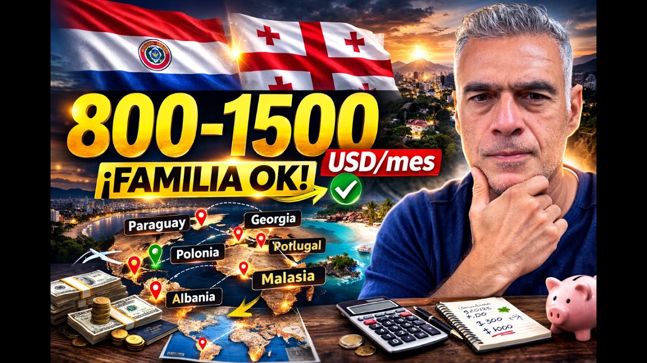 Países MÁS BARATOS para Emigrar en 2026 (Costos REALES Soltero vs Familia) | No Pierdas 20k USD!