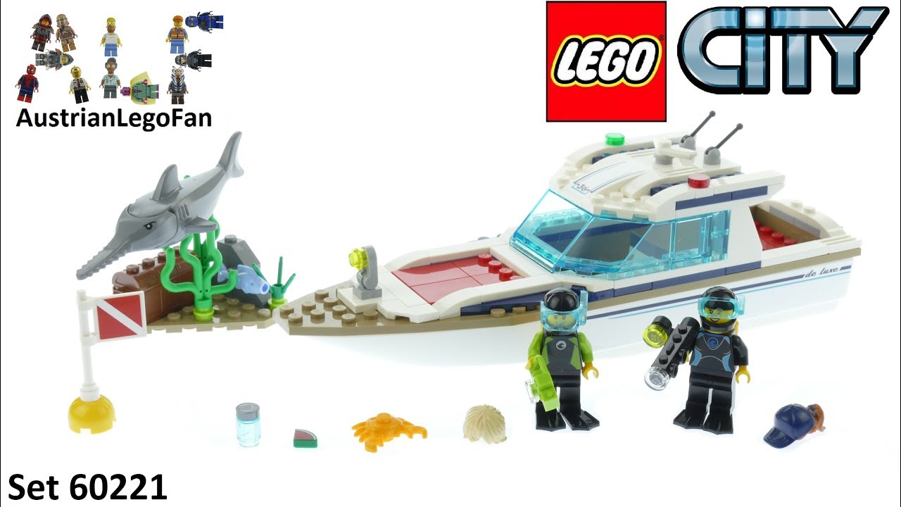 Lego City 60221 Diving Yacht Speed Build