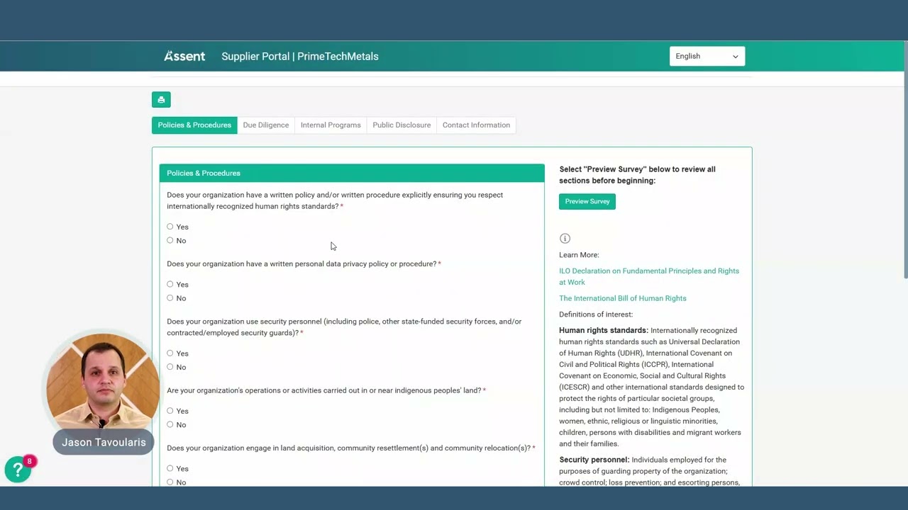 Survey Reuse | Assent Sustainability Platform Demo