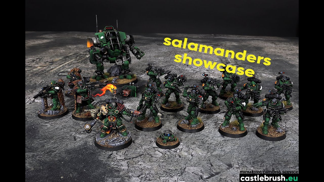 Warhammer 40000 - Primaris Salamander Army commission showcase