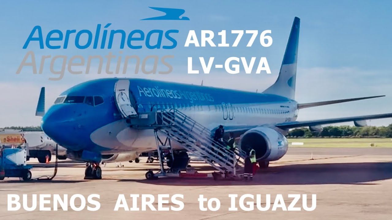 Aerolineas Argentinas AR1776 LV-GVA Boeing  B737-887 from Buenos Aires to Puerto Iguazu
