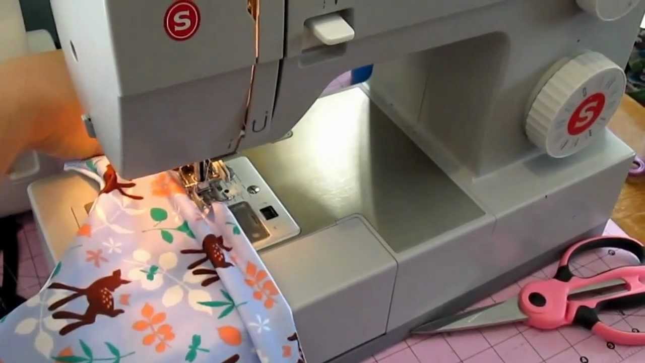 Hidden cased elastic in a pocket diaper, how to sew