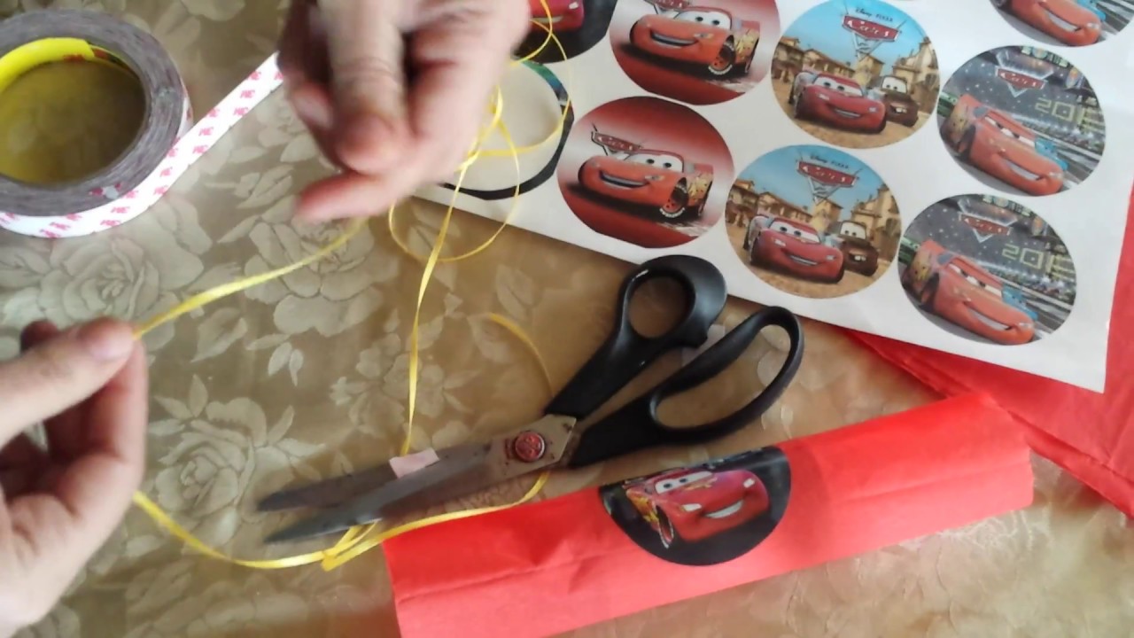 Reciclando para Cumpleaños: cajitas de dulces (Temática de Cars)