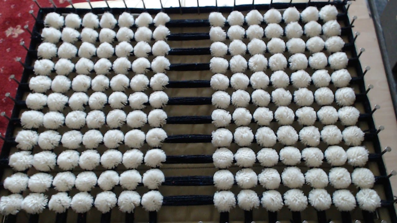 Pom Pom Blanket : Make TWO blankets on one loom.