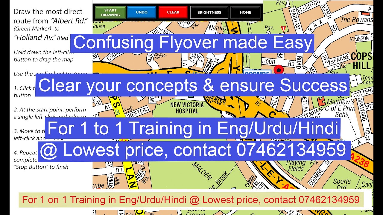 TFL PCO Topographical Training - Clear your concept & made Real exam confusing Coombe Flyover simple
