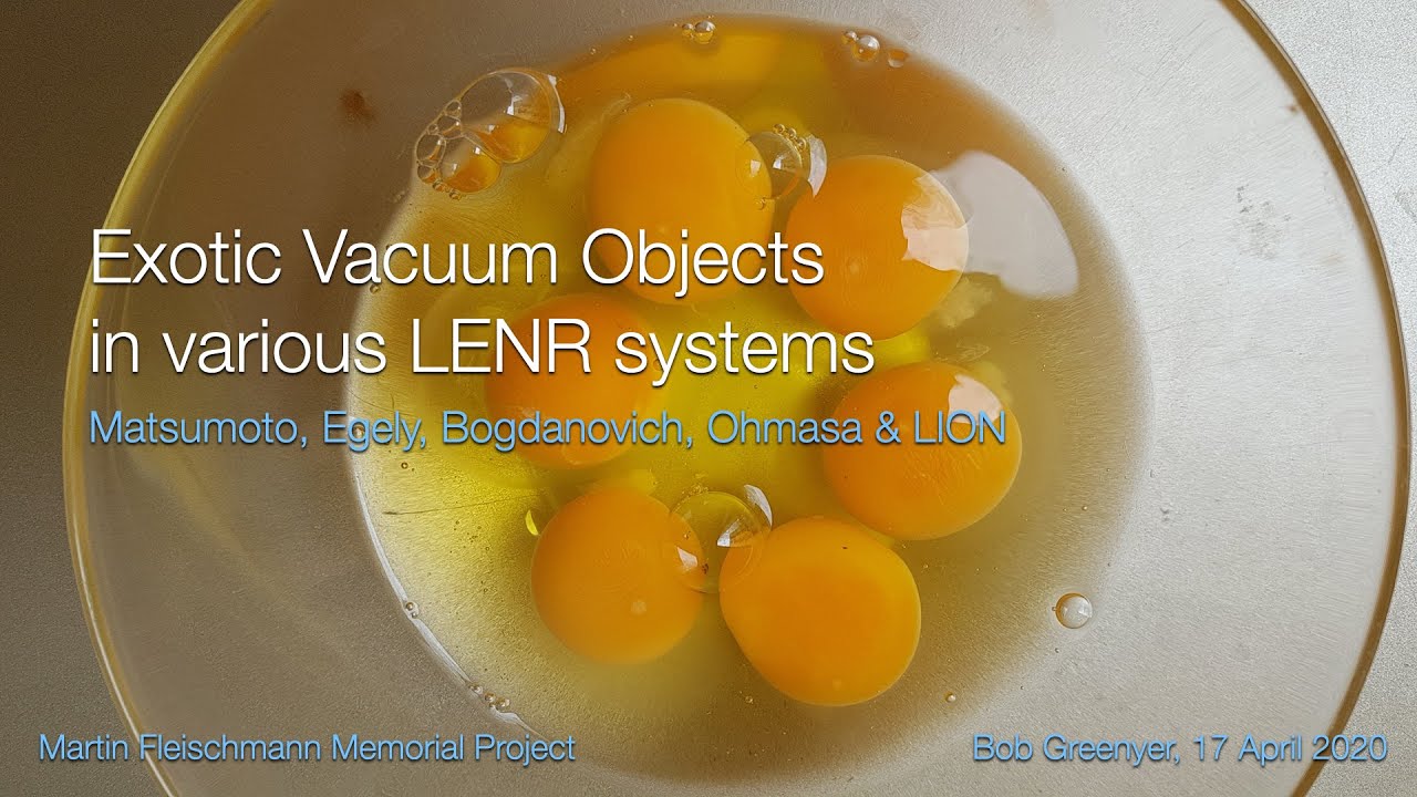 Exotic Vacuum Objects in various LENR systems