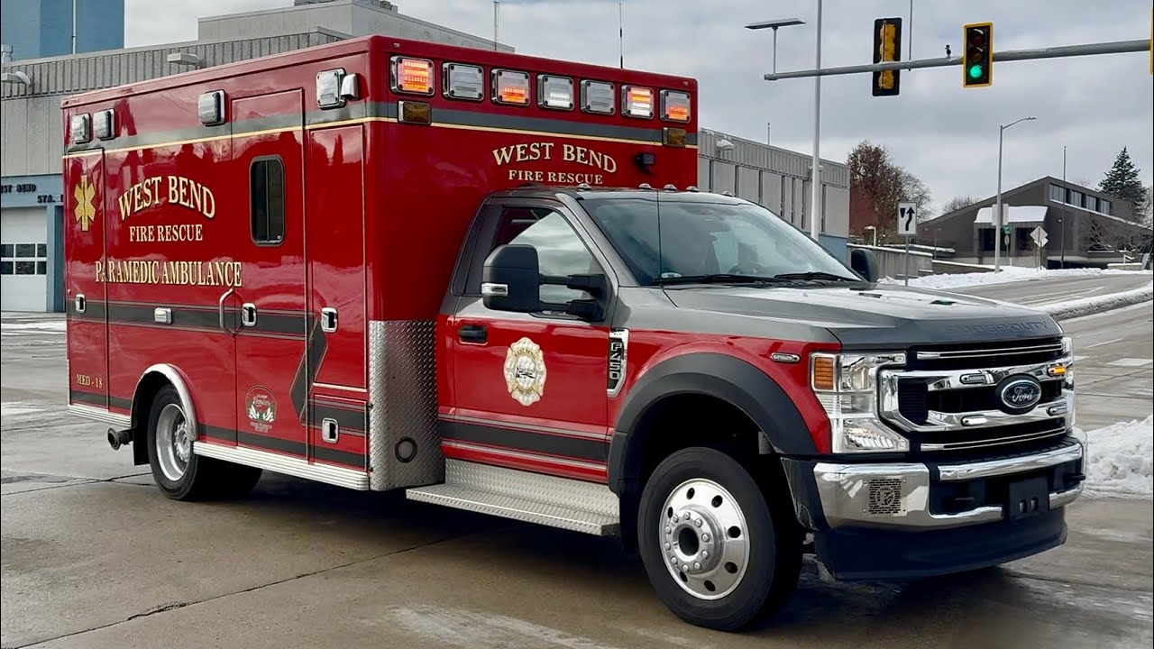 West Bend Fire Department Med 18 Responding X4