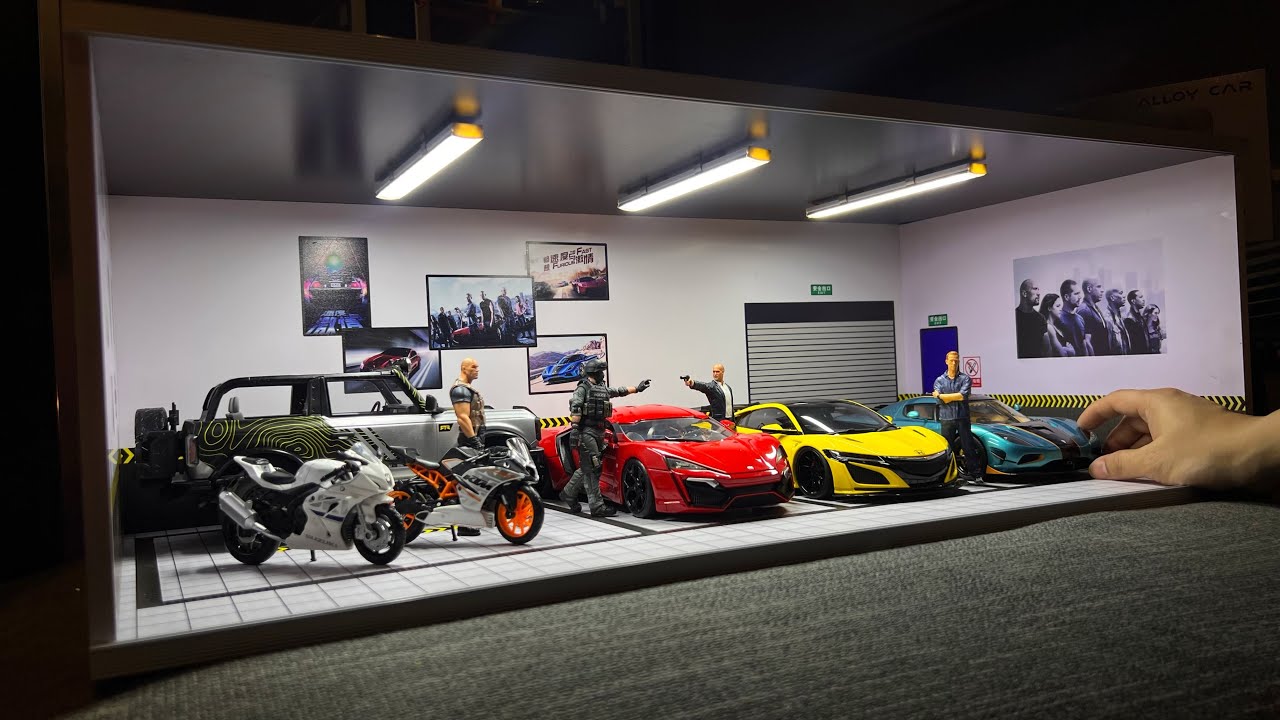 Fast & Furious Realist 1/18 Car Garage Diorama Assembly | Hotwheels Diorama