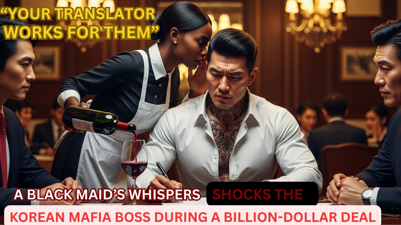 “Your translator works for them”- A black maid’s whispers shock the Korean mafia boss during a deal