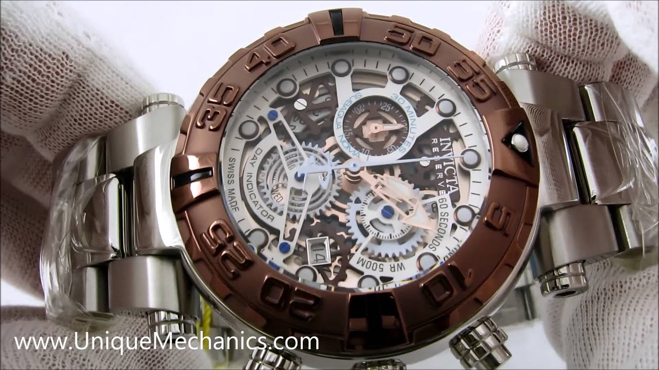 Invicta 15619 Subaqua Skeleton Mechanical 47MM Chronograph Men's Watch
