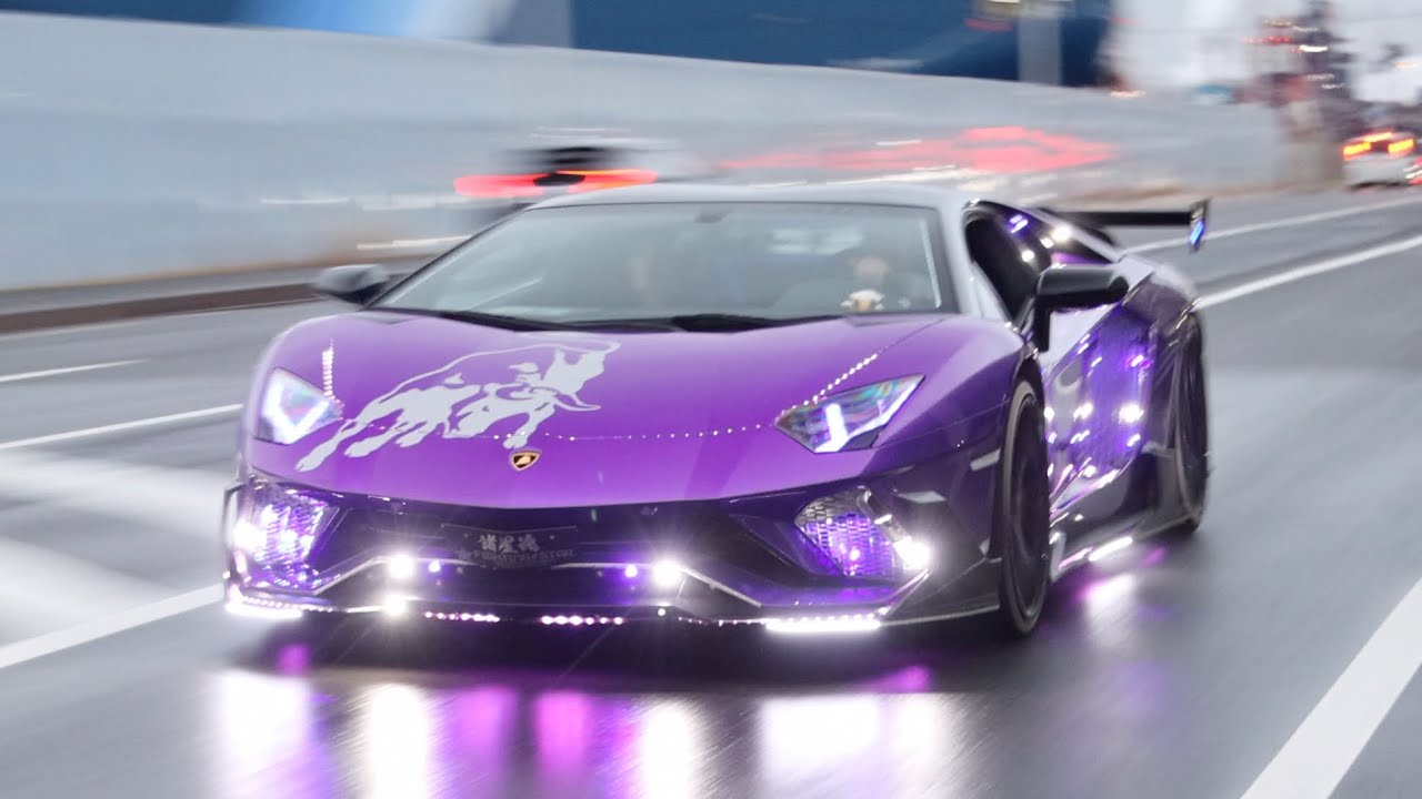 【超爆音フル加速!!】ド派手ランボルギーニ達がイベント会場から搬出!!4K/Custom Lamborghinis sound!!名古屋オートフェスティバル2025