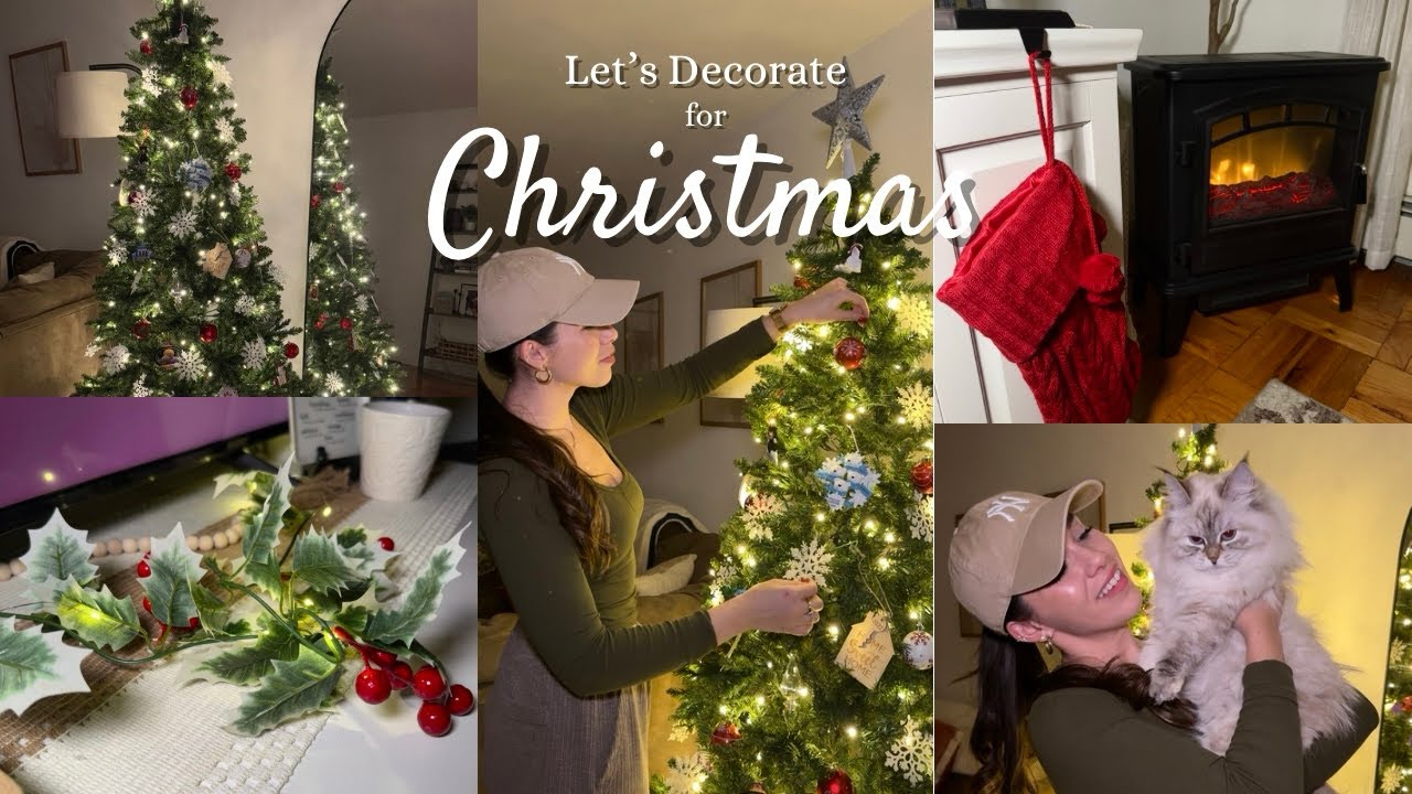 Decorate For Christmas With Me ❤️🎄 cozy holiday vlog