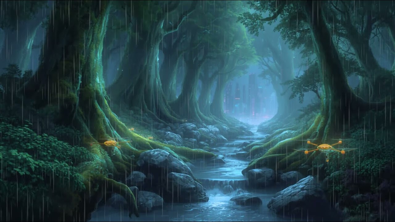 Rainy Enchanted Forest – Deep Focus Study Music (1 Hour)