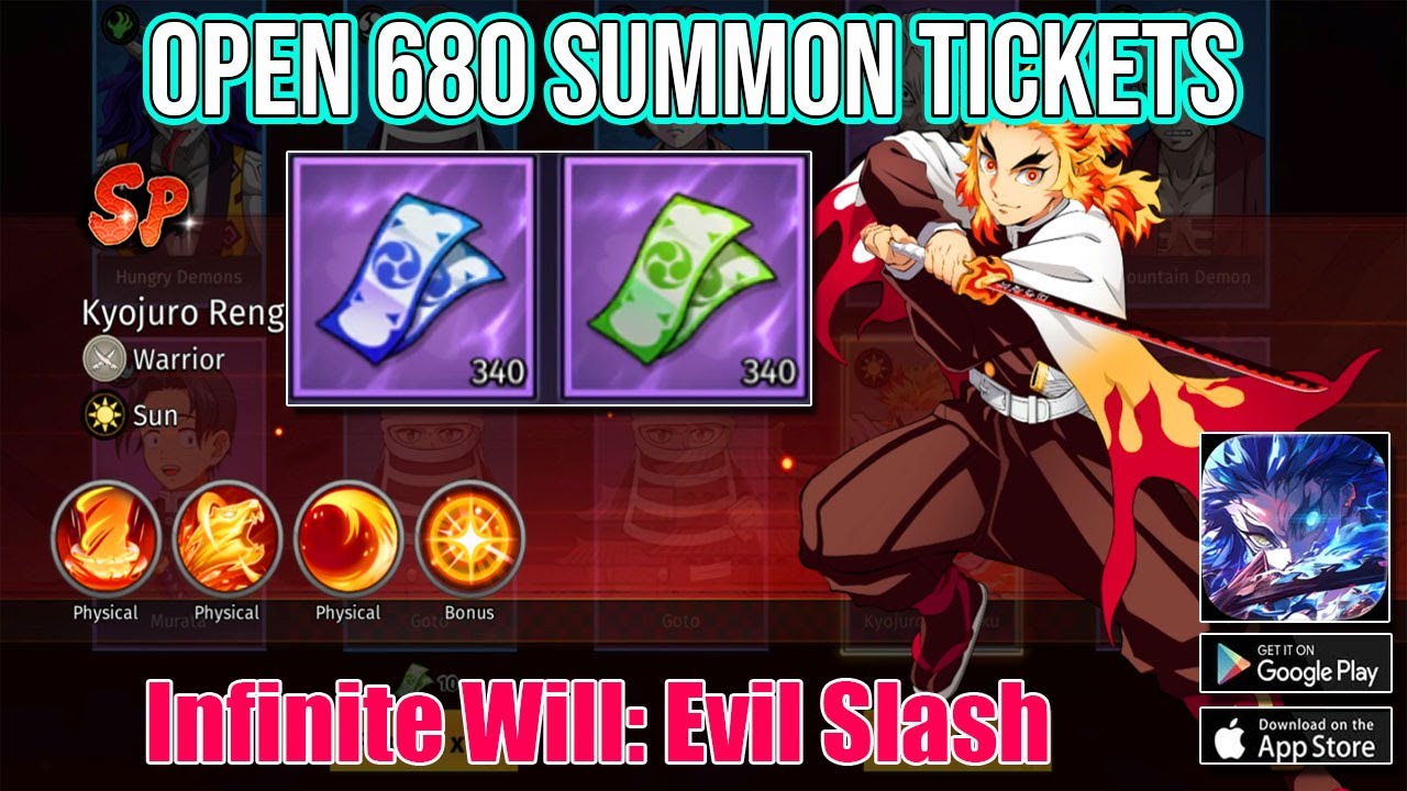 Infinite Will: Evil Slash | Open 680 Summon Tickets get SP | Infinite Will Evil Slash Demon Slayer