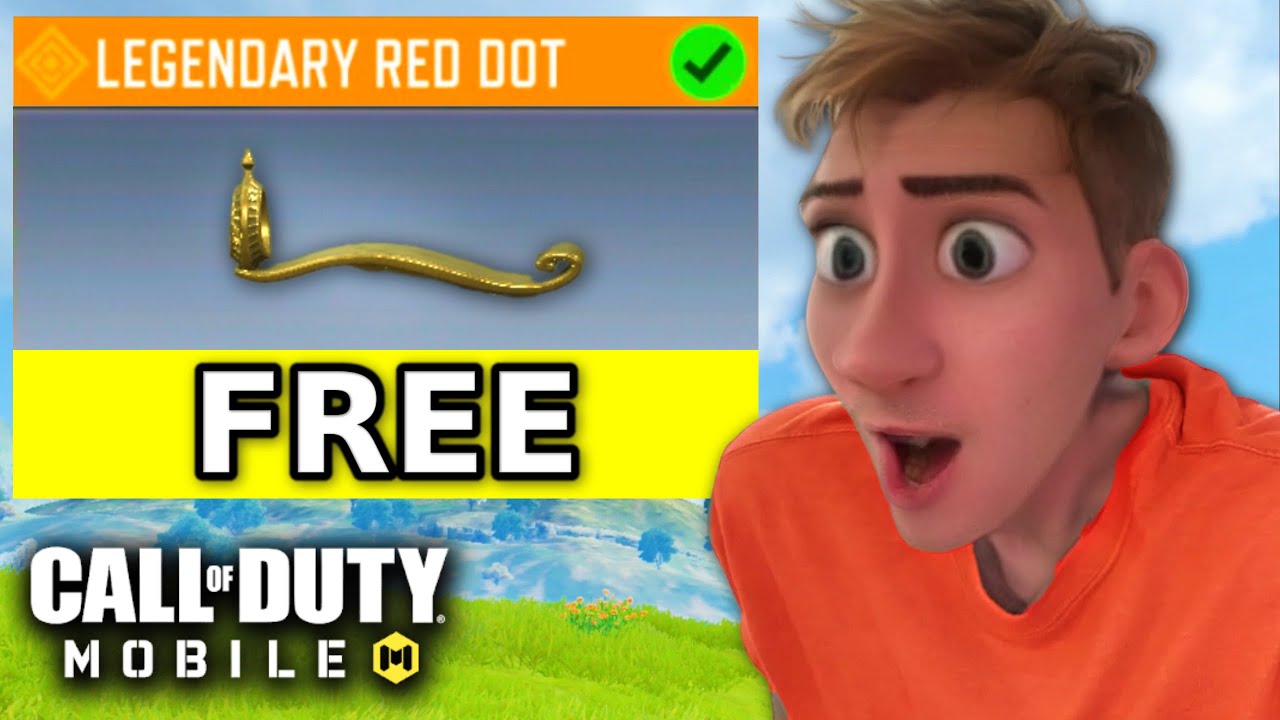 FIRST TIME using FREE LEGENDARY RED DOT 🤯 (COD MOBILE)