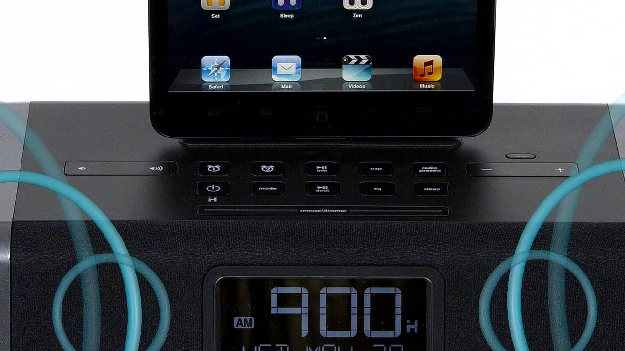iHome iDL45 iPL10 Dual Charging Stereo FM Clock Radio with Lightning Connector