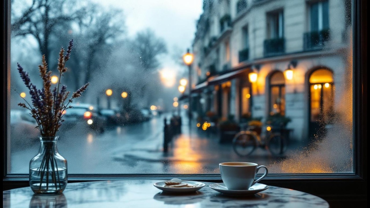 Parisian Café Ambience — Cozy Coffee Shop Sounds & Warm Light for Study, Work & Relaxation | 8 Hours