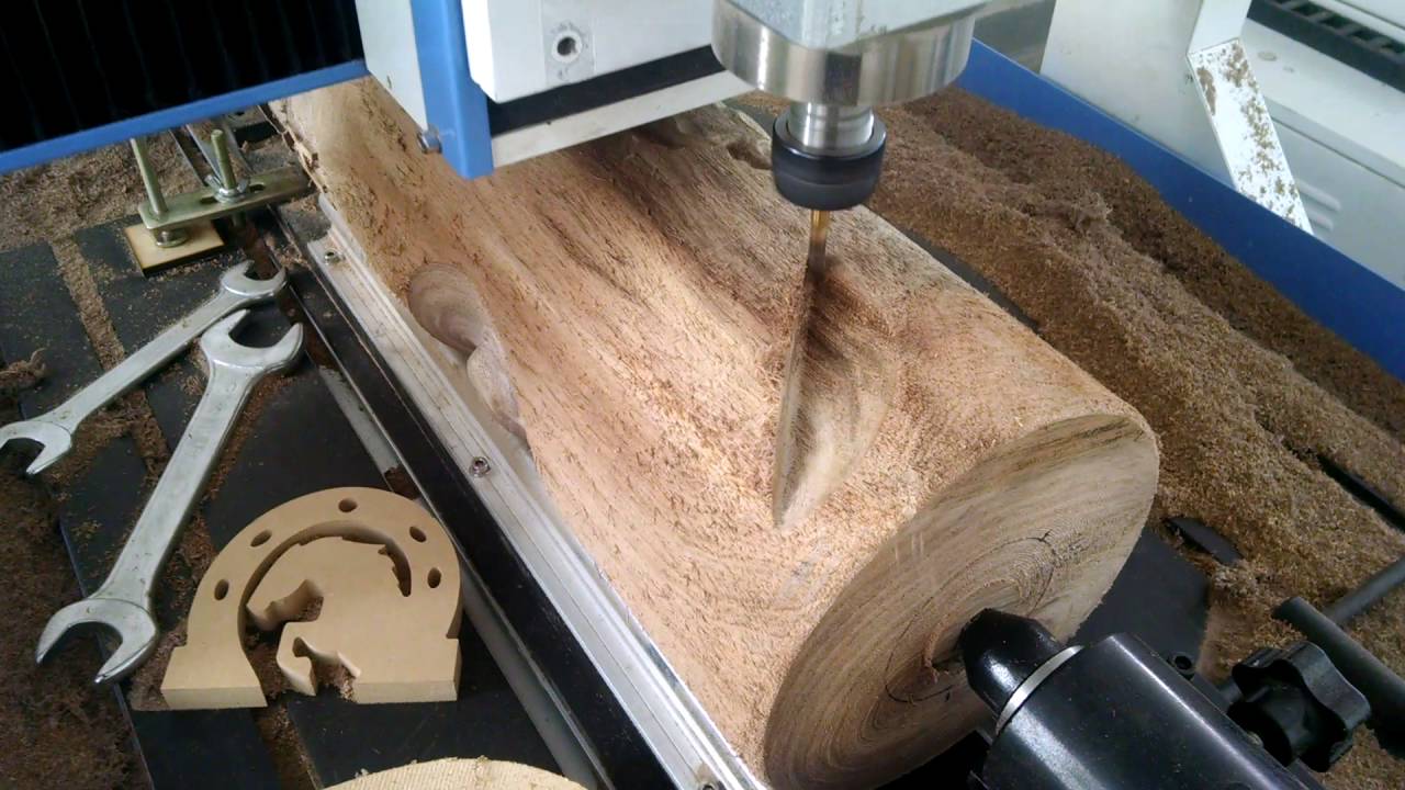 Como tallar una flor en un tronco Router CNC Rynk