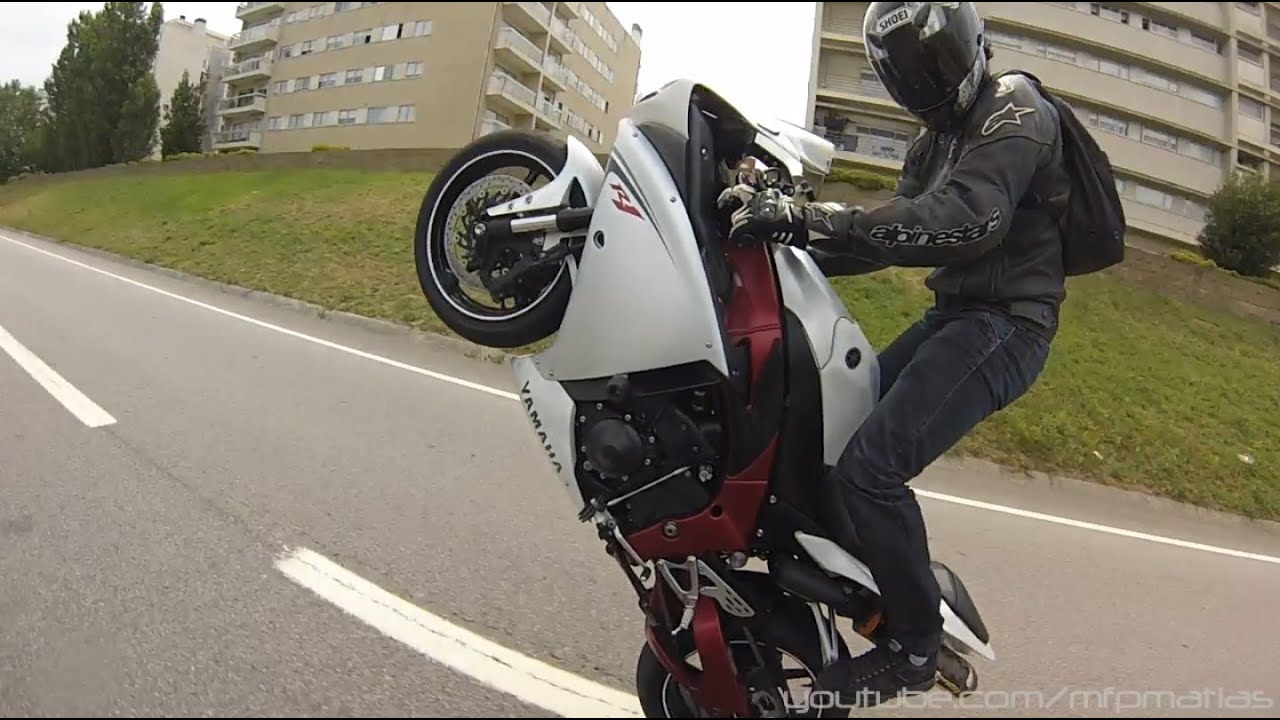 Yamaha YZF-R1 Crossplane - Random Ride (Staggered Wheelies) [RAW]