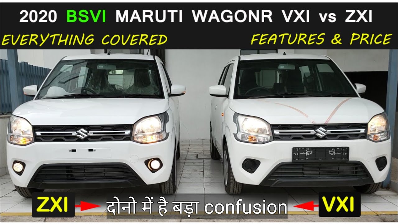 Compare New WagonR VXI vs ZXI 2020 Features & Price Ex Showroom & OnRoad Both 🔥🔥🔥