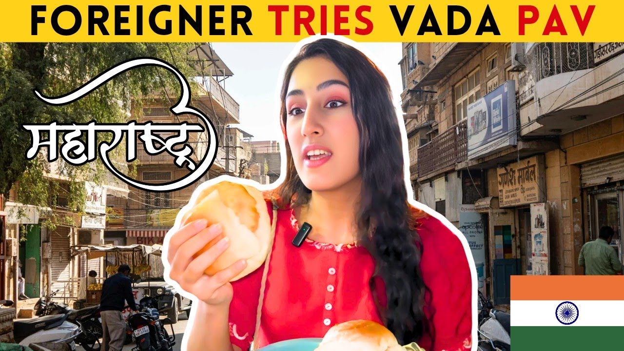 Persian Girl Tries Famous Vada Pav for the First Time | Indian Persian Couple Vlog 