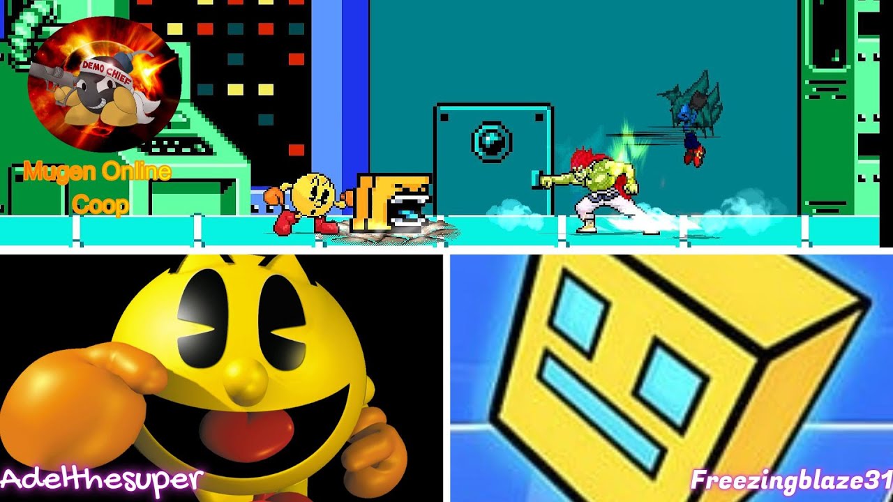 💣Mugen Online Coop:  Pacman & Cubo X #mugenjus  (Downloads)😁