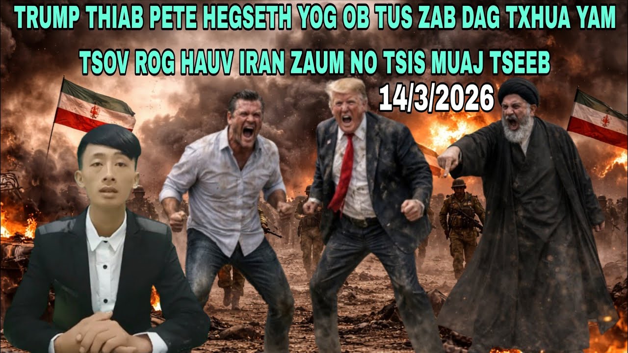 14/3/2026 - TRUMP THIAB PETE HEGSETH YOG OB TUS ZAB DAG TXHUA YAM  HAUV IRAN ZAUM NO TSIS MUAJ TSEEB