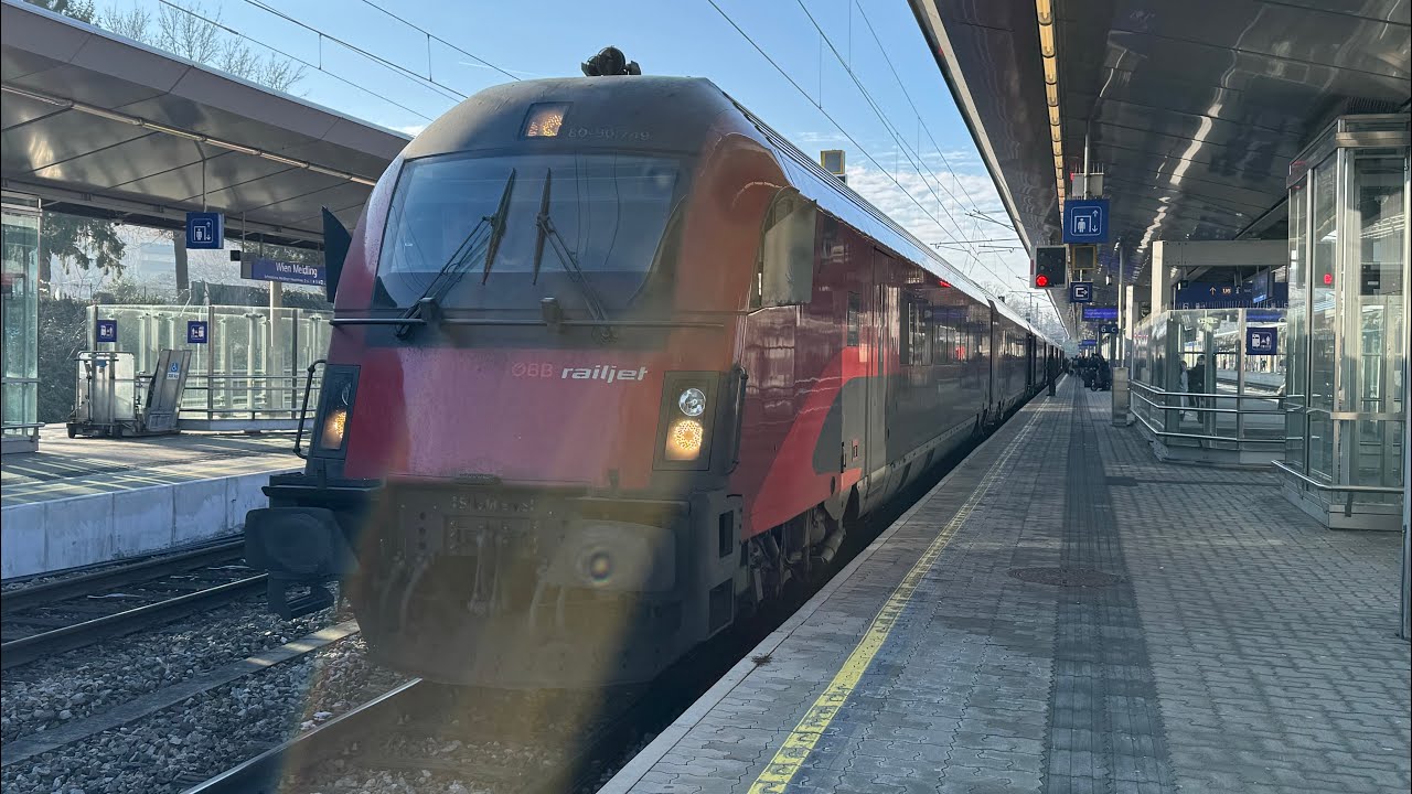 Abfahrt ÖBB RJ 659 “Hochkönig” Salzburg Hbf - Flughafen Wien in Wien Meidling (26.12.2025, 4K HDR)