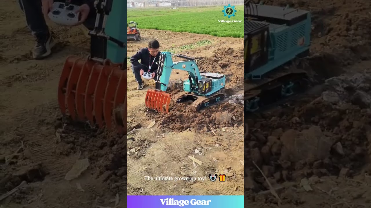 My Sandbox Was Boring, But HIS is a Full Construction Site! 😂 This RC Excavator is NEXT LEVEL! #toy