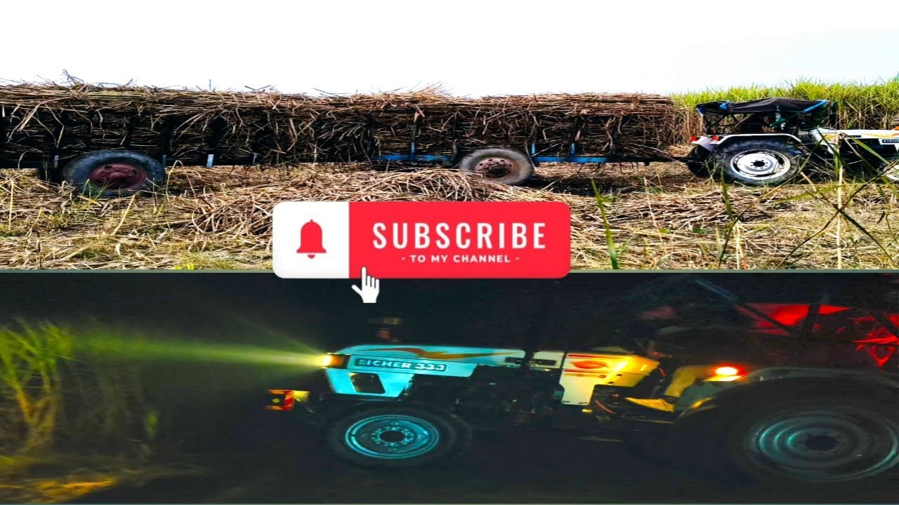 आयशर ट्रैक्टर333 गन्ने से भरा ताली को निकाला ||Eicher tractor 333 ganne ko nikala Bahar#desi Sohan 