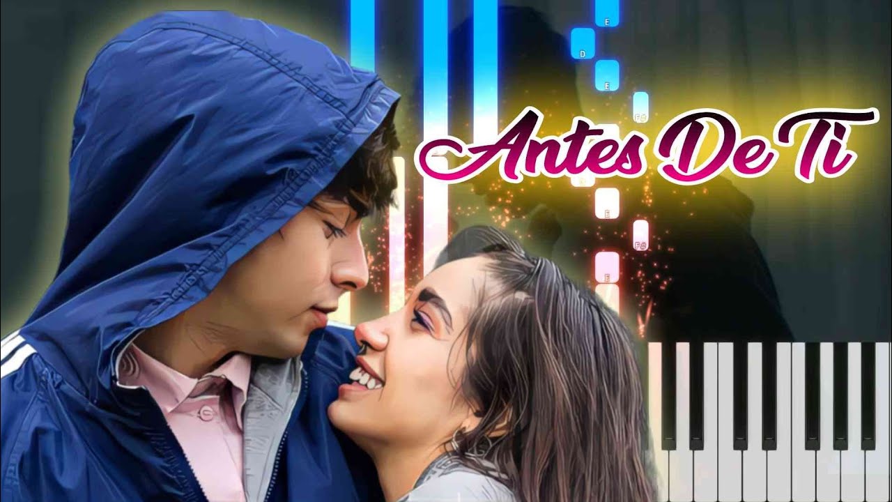 Rusherking, Maria Becerra -  ANTES DE TI  Piano Tutorial / cover / Letra / Instrumental / Karaoke
