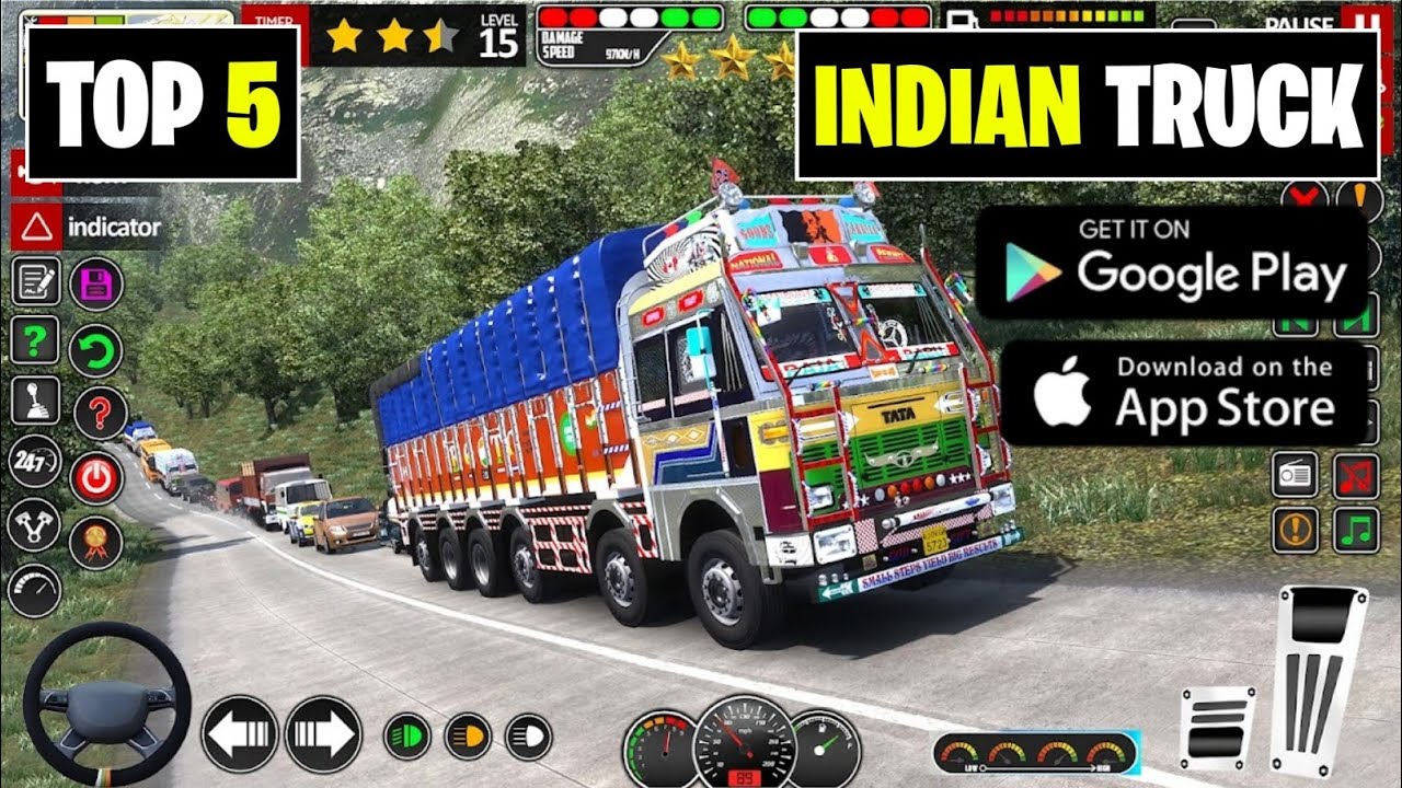 Top 5 Indian🇮🇳Truck⛟Simulator Games for Android (Realistic Indian Roads & Cargo Driving 2025)