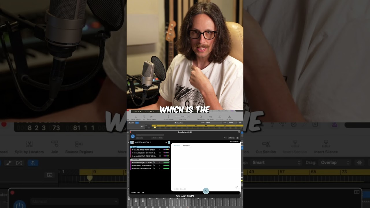 Align drum phase with one click! 👉🏼 🥁 🔥 #drumming #musicproduction #audioengineer