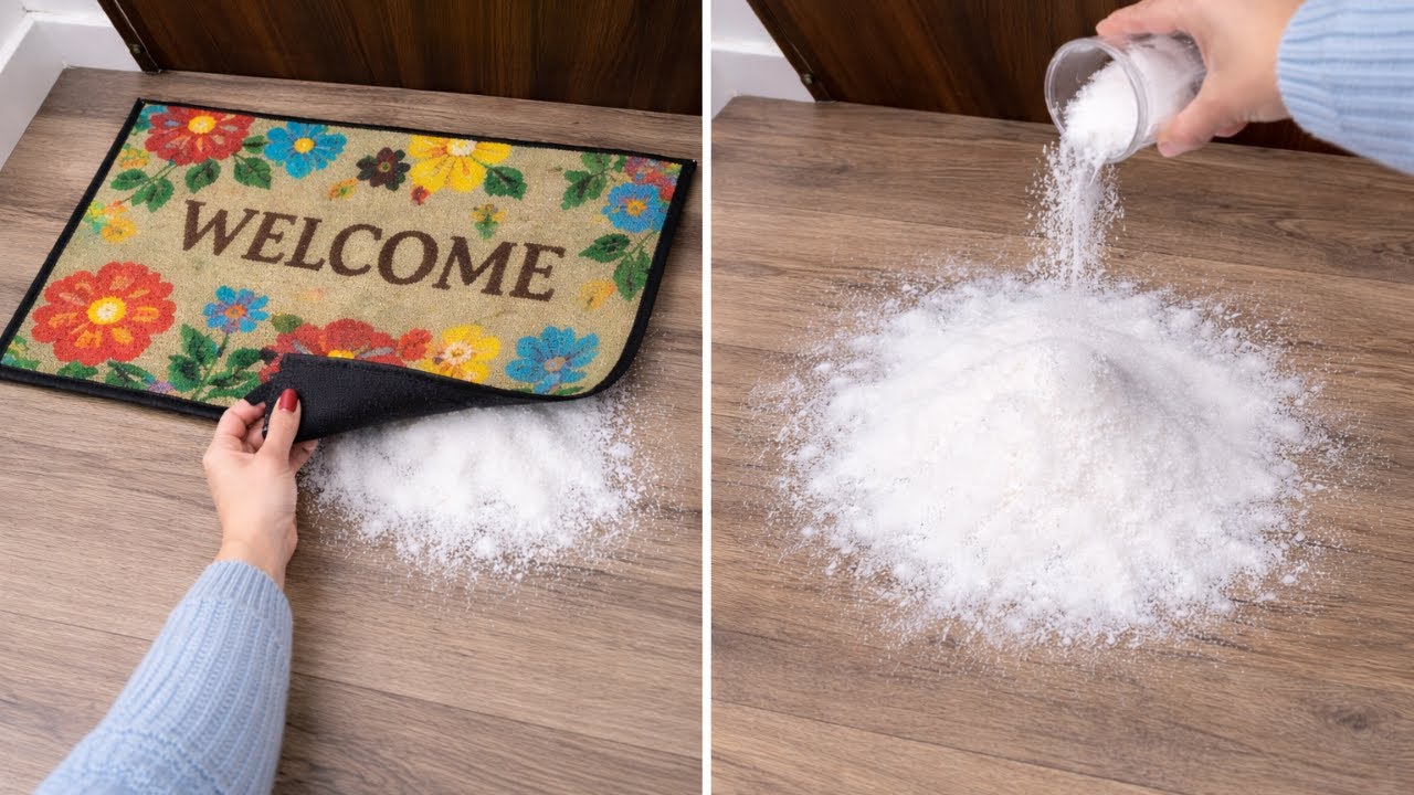 Babcia sypnęła TO na przedpokój.  Brud i błoto zniknęły w sekundę!