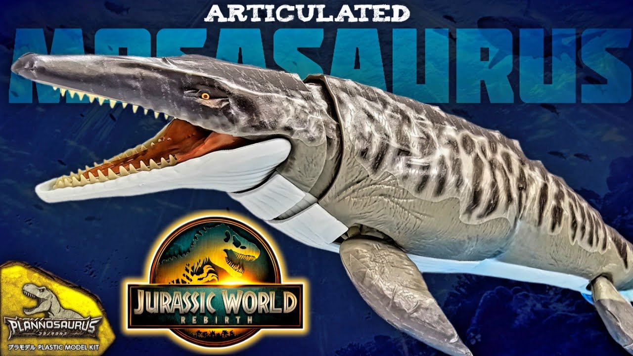 Jurassic World Rebirth articulated Plannosaurus Mosasaurus from Bandai Review!!!