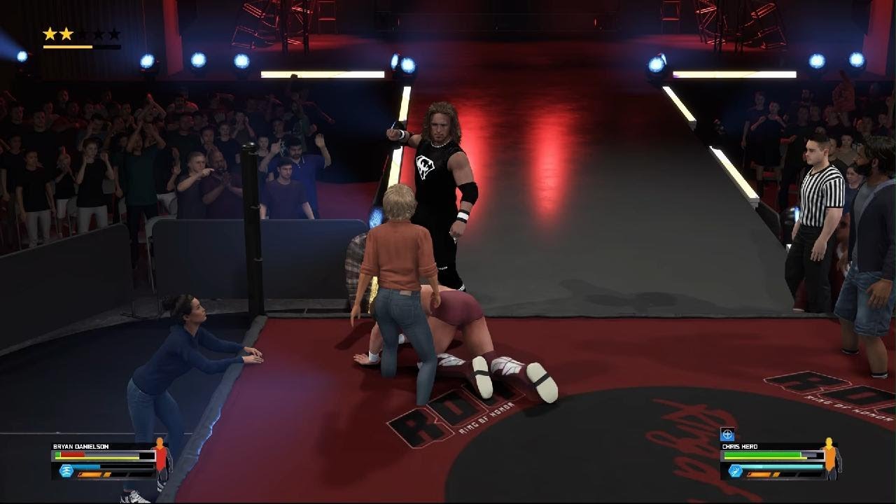 WWE 2K25 Knockout Kid Chris Hero vs American Dragon Bryan Danielson for the ROH World Championship!