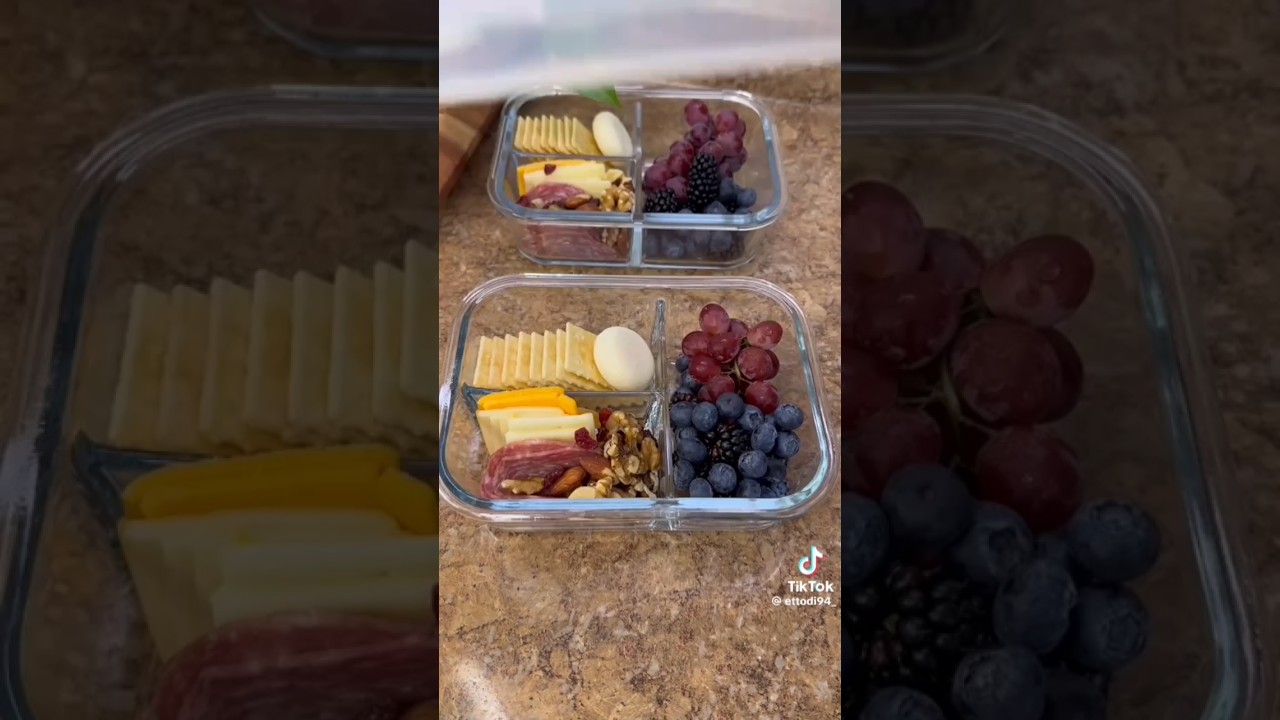 Single Charcuterie Box for Picnic #food #lunchbox #charcuterie #picnic #ideas #cantaloupe #grazebox