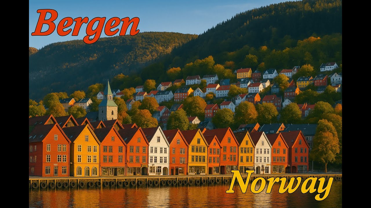 Bergen / Norway / 4 K / Walking Tour
